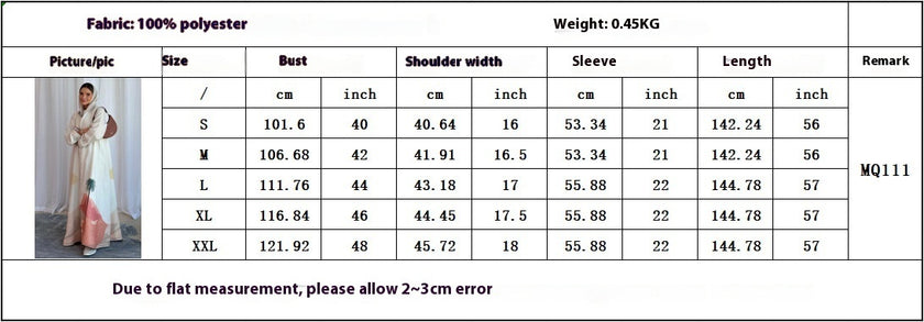 Floral Print Fashion Robe Abaya Cardigan Coat