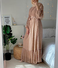 Long Skirt Foreign Small Hair Ball Abay Dress