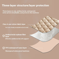 Antibacterial Soybean Quilted Fitted Sheet Water-proof Mattress