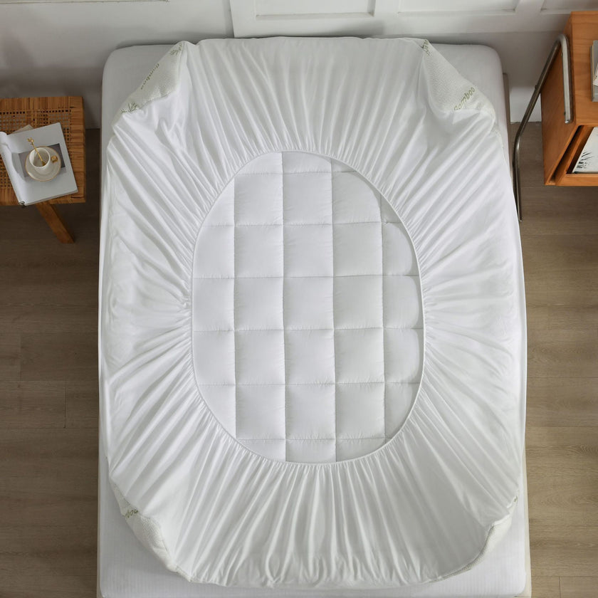 BAMBOO Fiber Fitted Waterproof Mattress Protector
