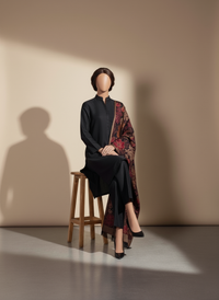 Sarinnah Premium D14-Luxury Formal Heavy Embroidered Karandi Shawl.