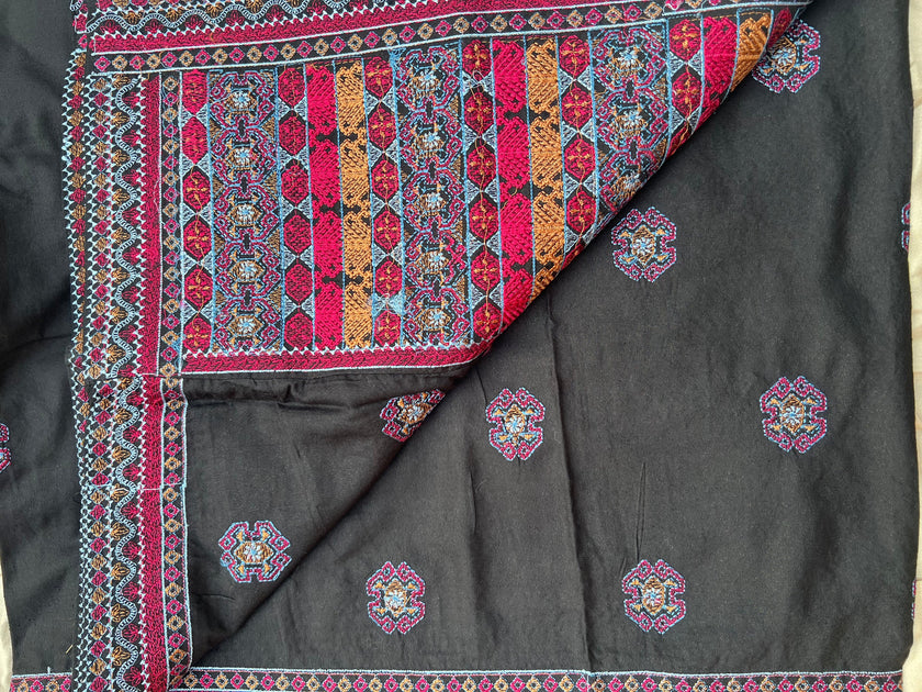 Sarinnah Premium D60-Luxury Formal Heavy Embroidered Karandi Shawl.