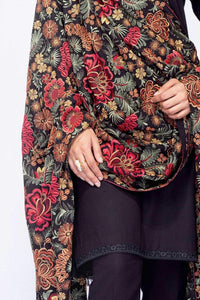 SARINNAH PREMIUM D71-FORMAL HEAVY EMBROIDED KARANDI LAWN SHAWL. - gracestore.pk
