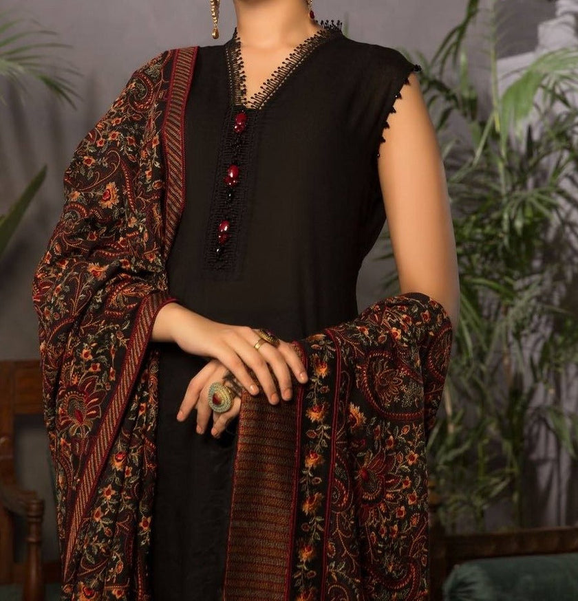 Grace 12- Formal Heavy Embroidered Karandi Lawn shawl - gracestore.pk