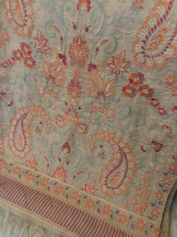 Kashmiri Range - Embroidered Karandi Lawn Beige Shawl - gracestore.pk